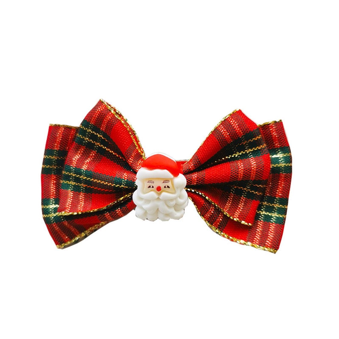 Santa Tartan Bow