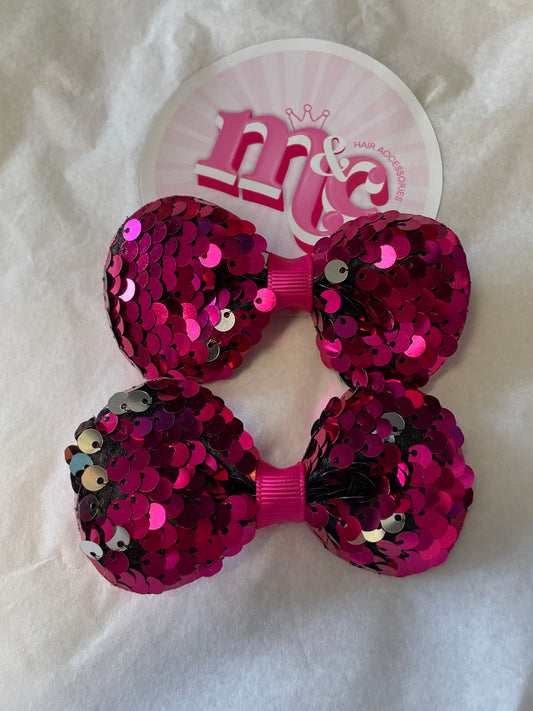 Hot Pink Sparkle Bow