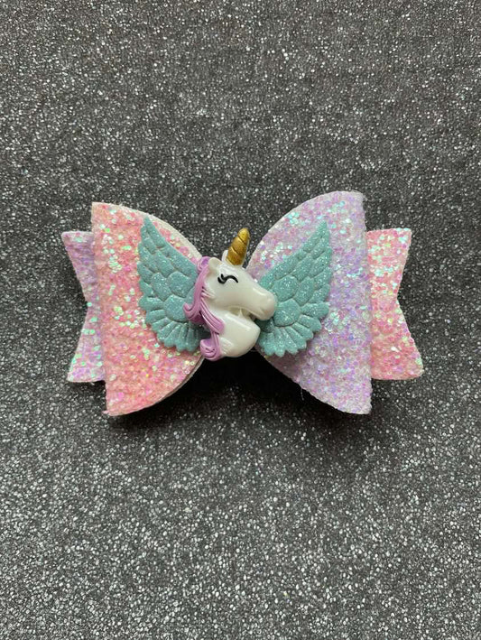 Unicorn Glitter Bows - Multi 3