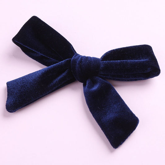 Navy Blue velvet Bow