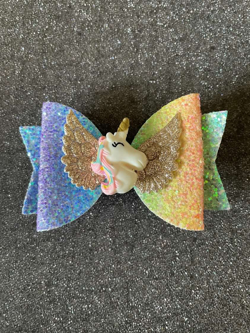 Unicorn Glitter Bows - Multi 1